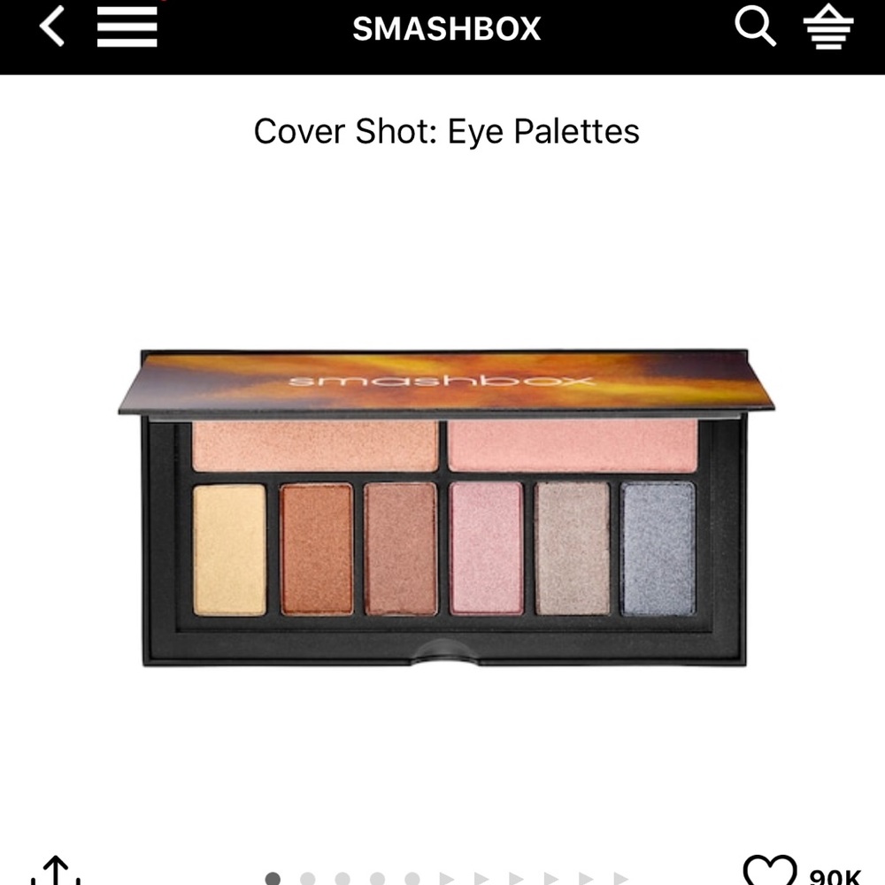 Smashbox covers hot metallic eye palette